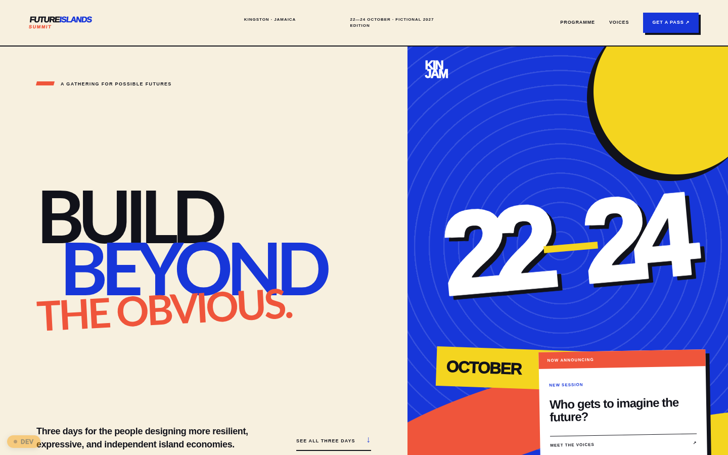 Future Islands Summit interface preview