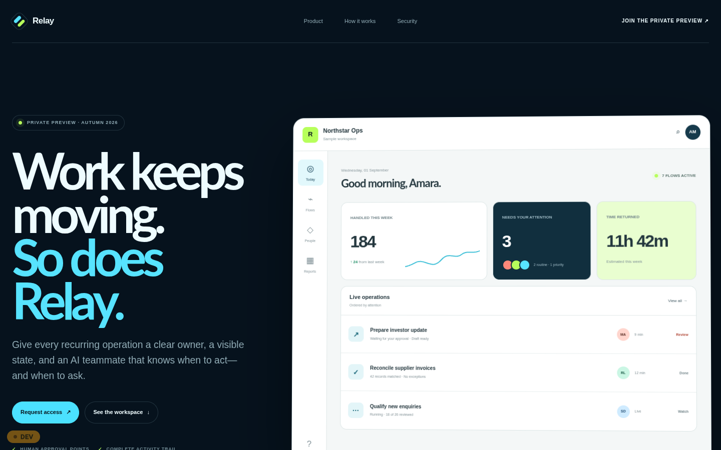 Relay interface preview