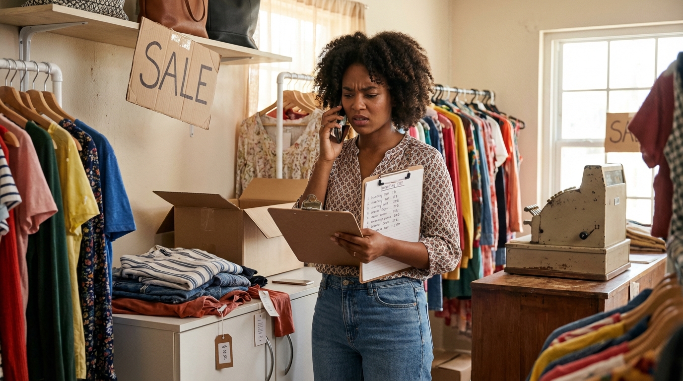 Business owner defining stock rules