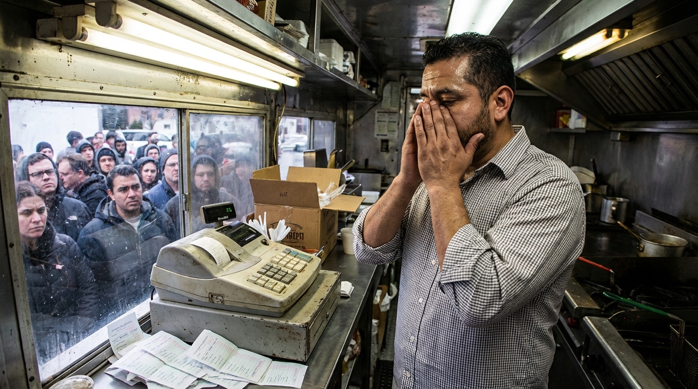Before Phoros - struggling with old cash register